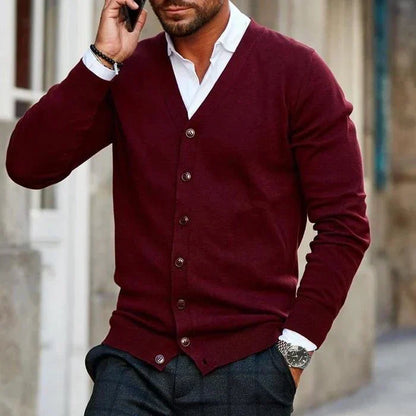 Jersey De Hombre Con Cuello En V Y Botones | Ideal Para Uso Diario Informal Y Profesional