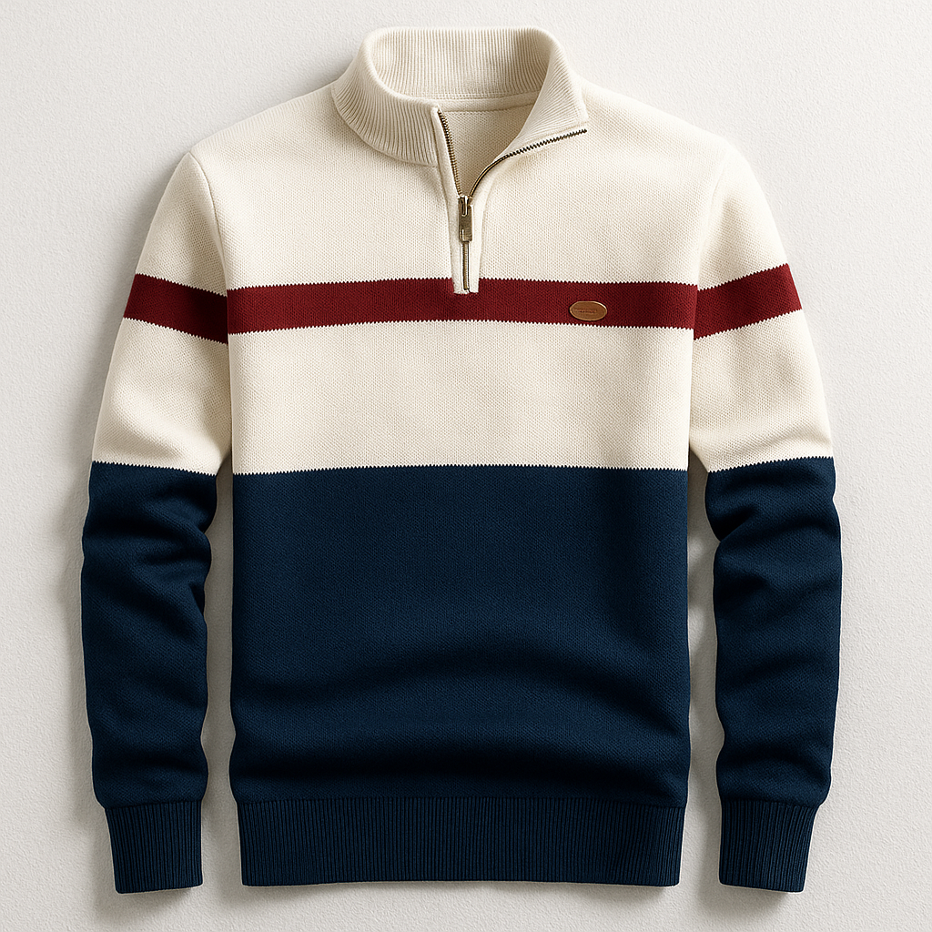Jersey Ajustado Con Media Cremallera Frontal Para Hombres | Ideal Para Uso Diario Y Varias Ocasiones