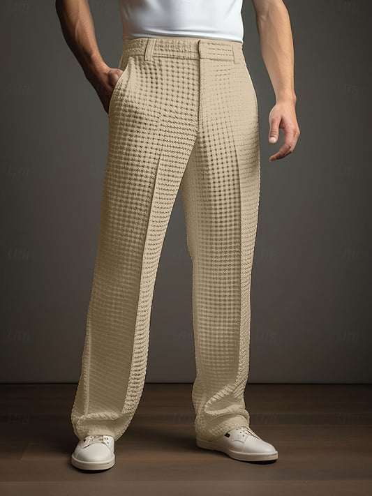 Pantalón de Corte Amplio con Cintura Estructurada y Bolsillos Laterales para Hombre | Ideal para Uso Diario