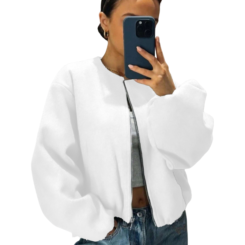 Chaqueta Bomber De Corte Relajado Para Mujer | Ideal Para Uso Diario Y Actividades Informales
