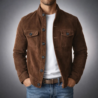 Chaqueta Con Cierre De Botones Y Bolsillos Con Solapa Para Hombre | Ideal Para Uso Diario