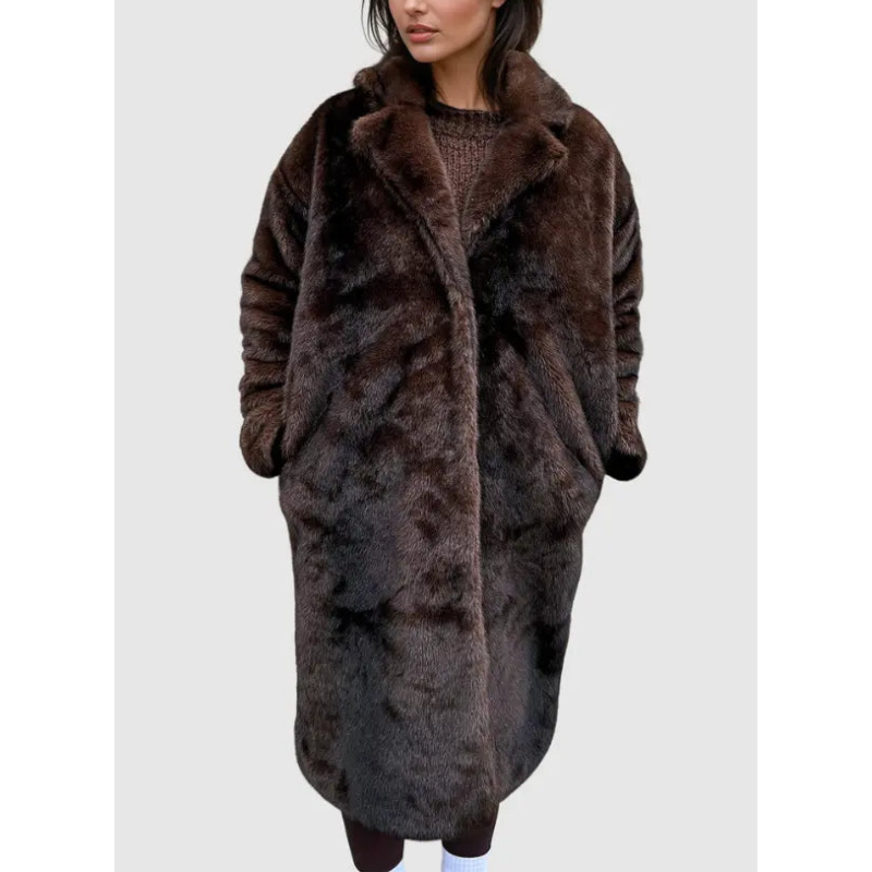 Chaqueta Larga De Corte Recto Para Mujer | Ideal Para Temporada Fría