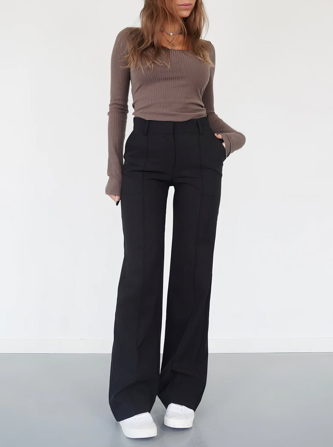 Pantalón De Corte Recto Para Mujer | Ideal Para Uso Diario