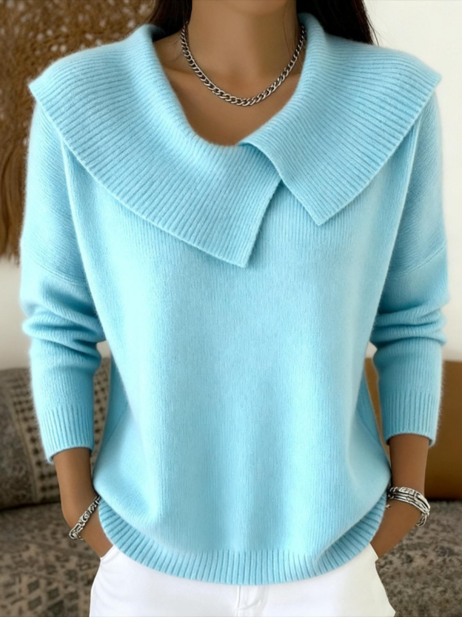 Jersey de Corte Amplio con Cuello Redondo para Mujer | Ideal para Uso Diario en Mi-Temporada