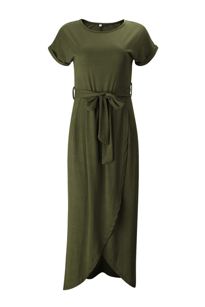 Vestido Midi Cruzado Con Cinturón Para Mujer | Ideal Para Uso Diario Y Diferentes Ocasiones