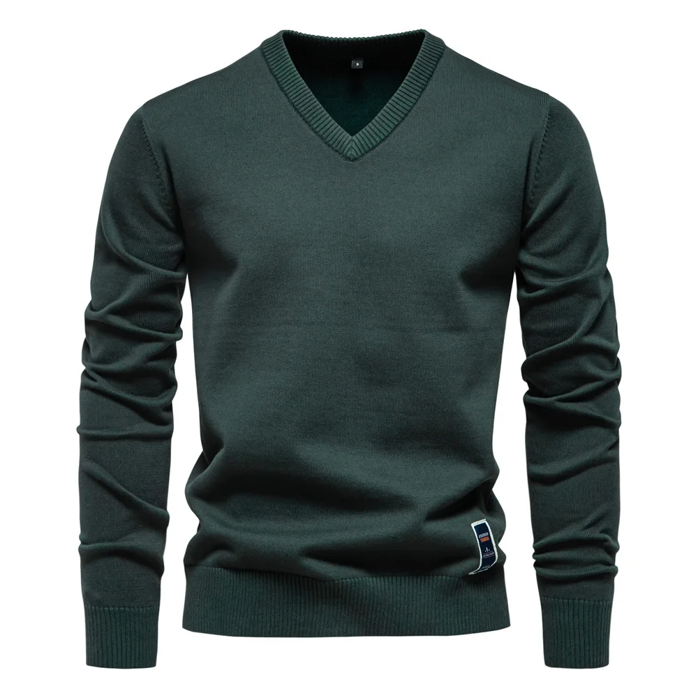 Jersey De Manga Larga Con Cuello En V Para Hombre | Ideal Para Uso Diario Y Ocasional