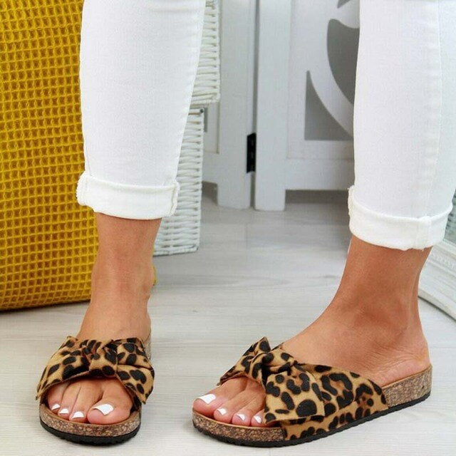 Sandalias Planas con Diseño de Lazo para Mujer | Ideales para Uso Diario en Temporadas Cálidas