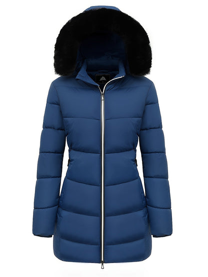 Abrigo Acolchado con Capucha y Bolsillos para Mujer | Ideal para Invierno y Entretiempo
