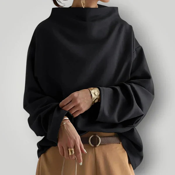 Jersey De Cuello Alto De Corte Clásico para Mujer | Ideal para Invierno
