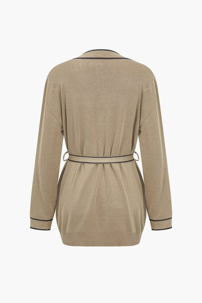 Conjunto De Dos Piezas Para Mujer Con Cardigan Largo Y Pantalón Amplio | Ideal Para Uso Diario Y Trabajo