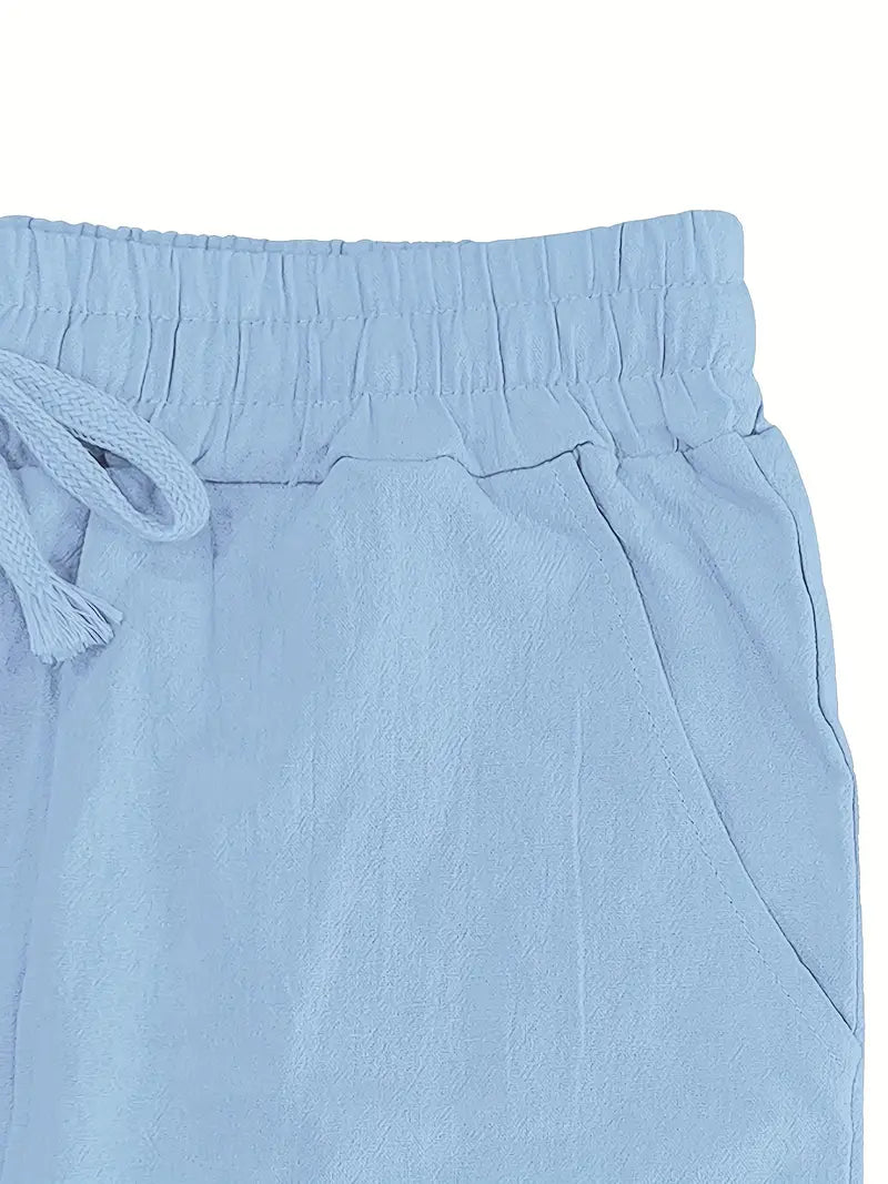 Pantalón Casual de Corte Amplio con Cintura Elástica y Bolsillos Profundos para Hombre | Ideal para Uso Diario