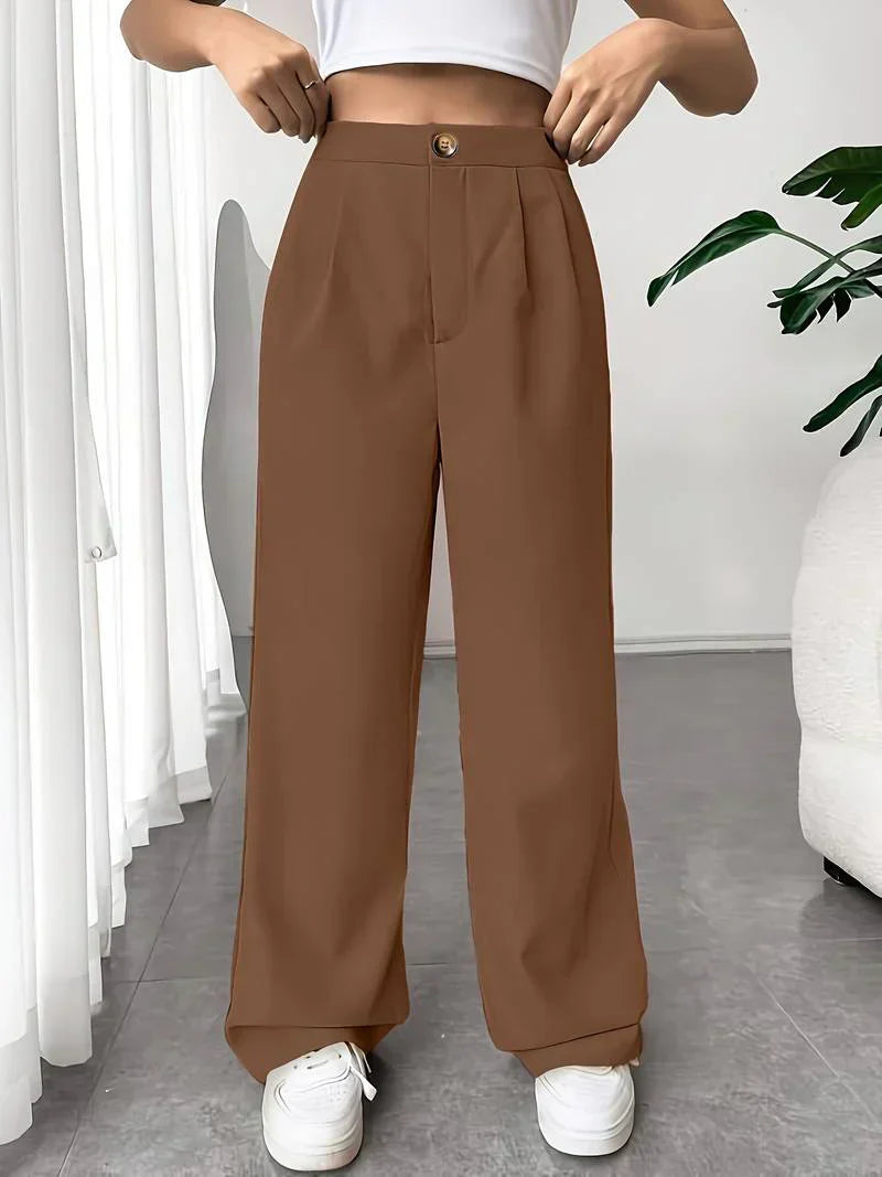 Pantalón Ancho de Corte Relajado para Mujer | Ideal para Uso Diario, Trabajo y Salidas