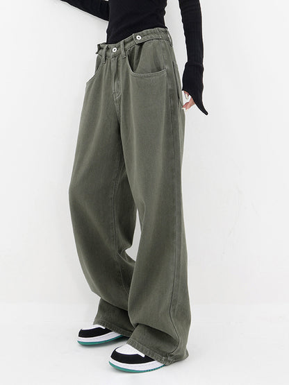 Pantalón Oversize con Piernas Anchas y Talle Alto para Mujer | Ideal para Uso Diario o Salidas Informales