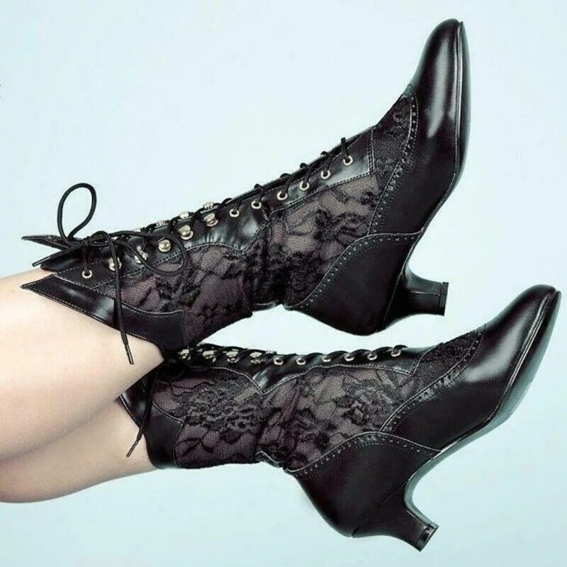 Botines Con Cremallera Lateral Y Tacón Medio Para Mujer | Ideal Para Otoño E Invierno