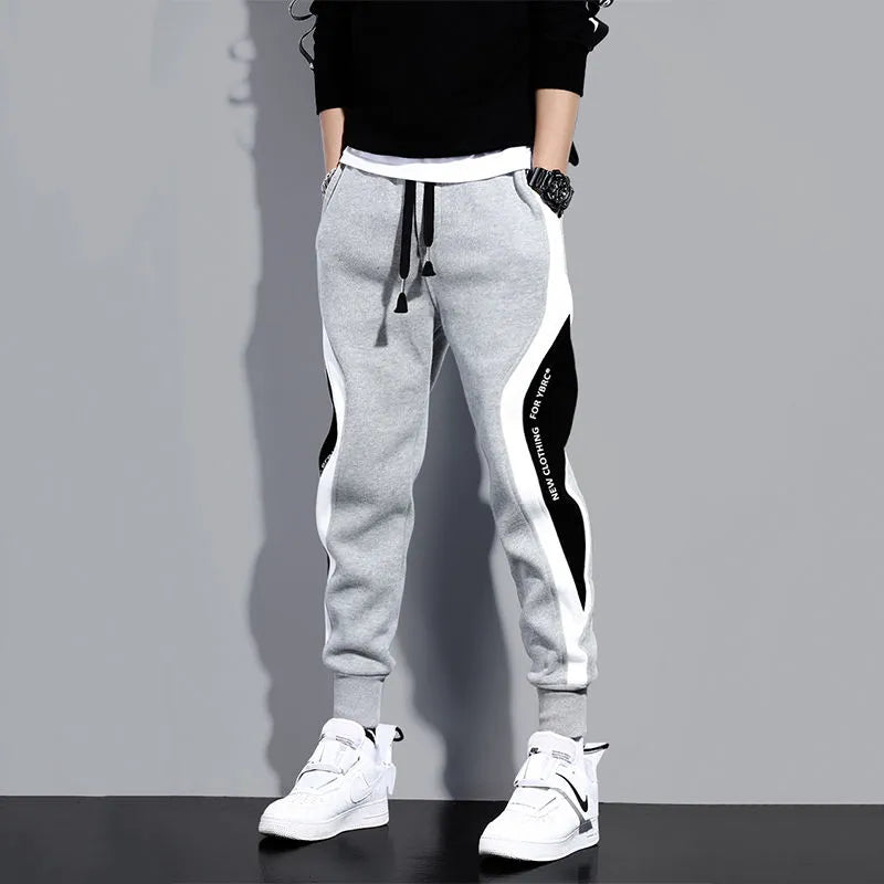 Jogger Casual con Cintura Elástica y Diseño Patchwork para Hombre | Ideal para Uso Diario y Salidas Informales