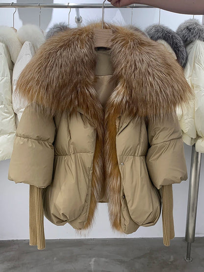 Abrigo Acolchado con Cuello Amplio para Mujer | Ideal para Invierno