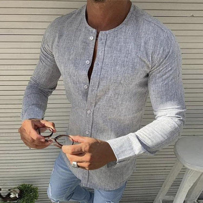 Camisa De Manga Larga Con Cuello Clásico Para Hombres | Ideal Para Uso Diario Y Ocasiones Formales