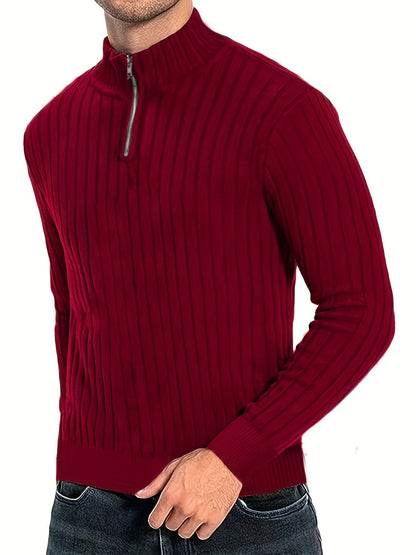 Jersey Con Cuello Alto Y Cremallera Para Hombre | Ideal Para Uso Diario Y Ocasional