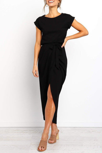 Vestido Midi Cruzado Con Cinturón Para Mujer | Ideal Para Uso Diario Y Diferentes Ocasiones