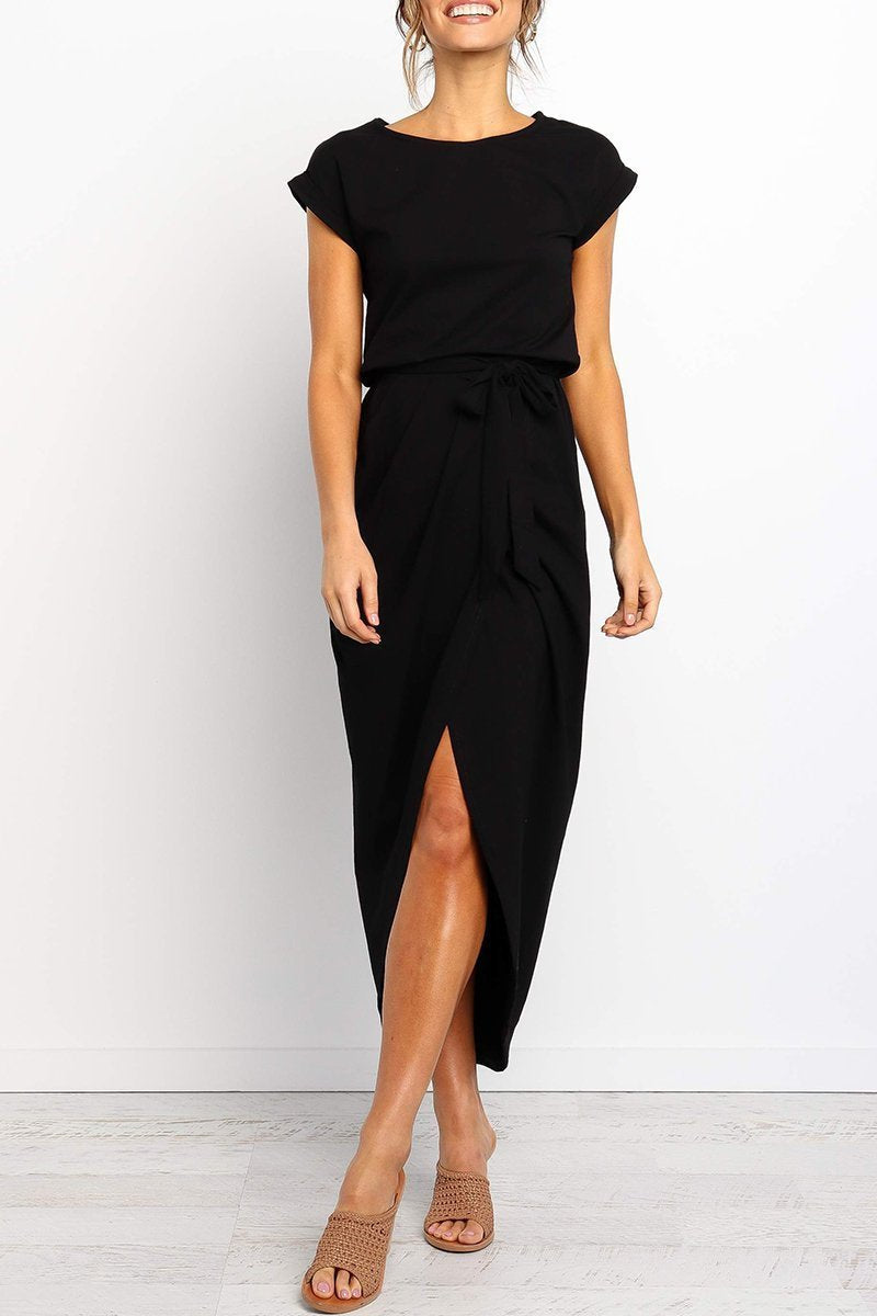 Vestido Midi Cruzado Con Cinturón Para Mujer | Ideal Para Uso Diario Y Diferentes Ocasiones