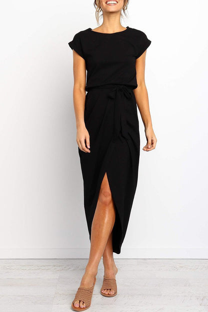 Vestido Midi Cruzado Con Cinturón Para Mujer | Ideal Para Uso Diario Y Diferentes Ocasiones
