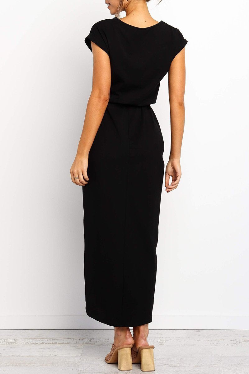 Vestido Midi Cruzado Con Cinturón Para Mujer | Ideal Para Uso Diario Y Diferentes Ocasiones