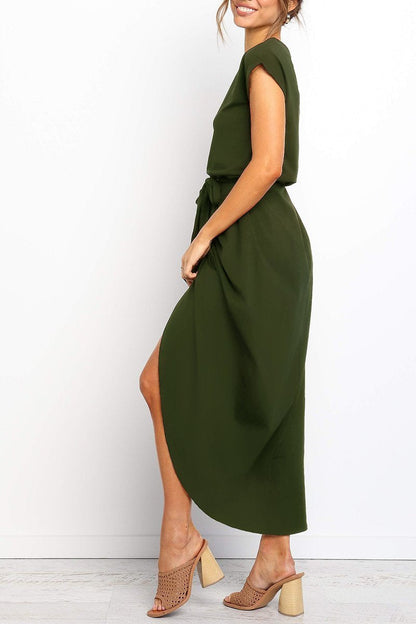 Vestido Midi Cruzado Con Cinturón Para Mujer | Ideal Para Uso Diario Y Diferentes Ocasiones