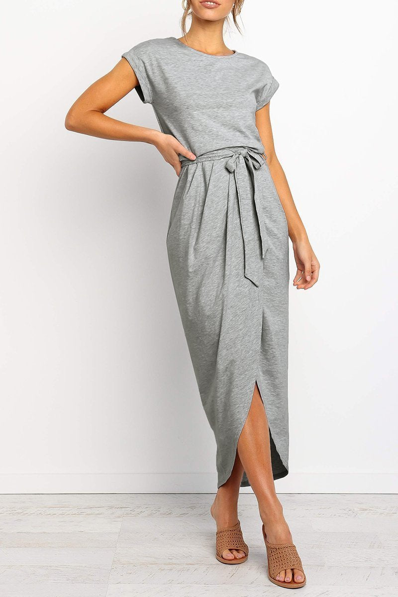 Vestido Midi Cruzado Con Cinturón Para Mujer | Ideal Para Uso Diario Y Diferentes Ocasiones