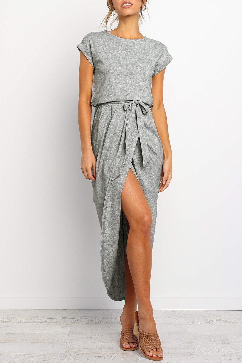 Vestido Midi Cruzado Con Cinturón Para Mujer | Ideal Para Uso Diario Y Diferentes Ocasiones