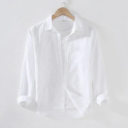 Camisa De Manga Larga Con Cuello Clásico Y Corte Recto Para Hombre | Ideal Para Uso Diario Y Actividades Informales