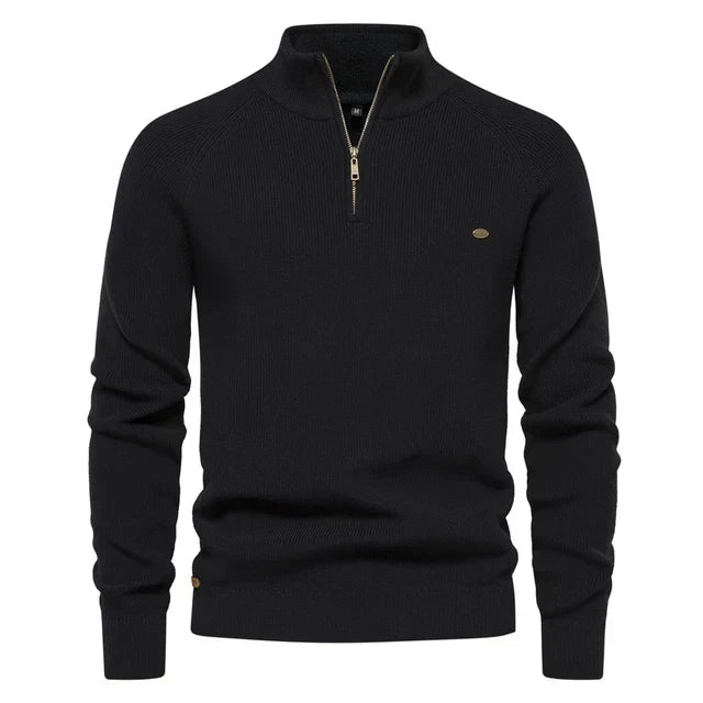 Jersey de Punto con Media Cremallera para Hombre | Ideal para Uso Diario
