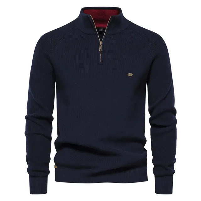 Jersey de Punto con Media Cremallera para Hombre | Ideal para Uso Diario