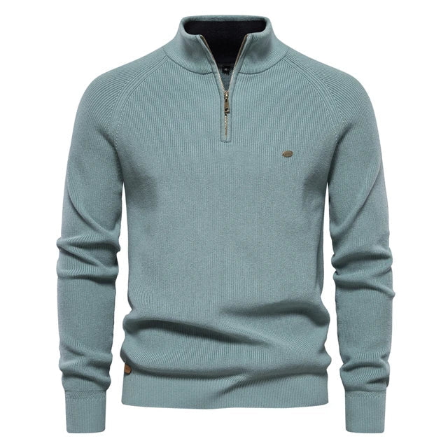 Jersey de Punto con Media Cremallera para Hombre | Ideal para Uso Diario