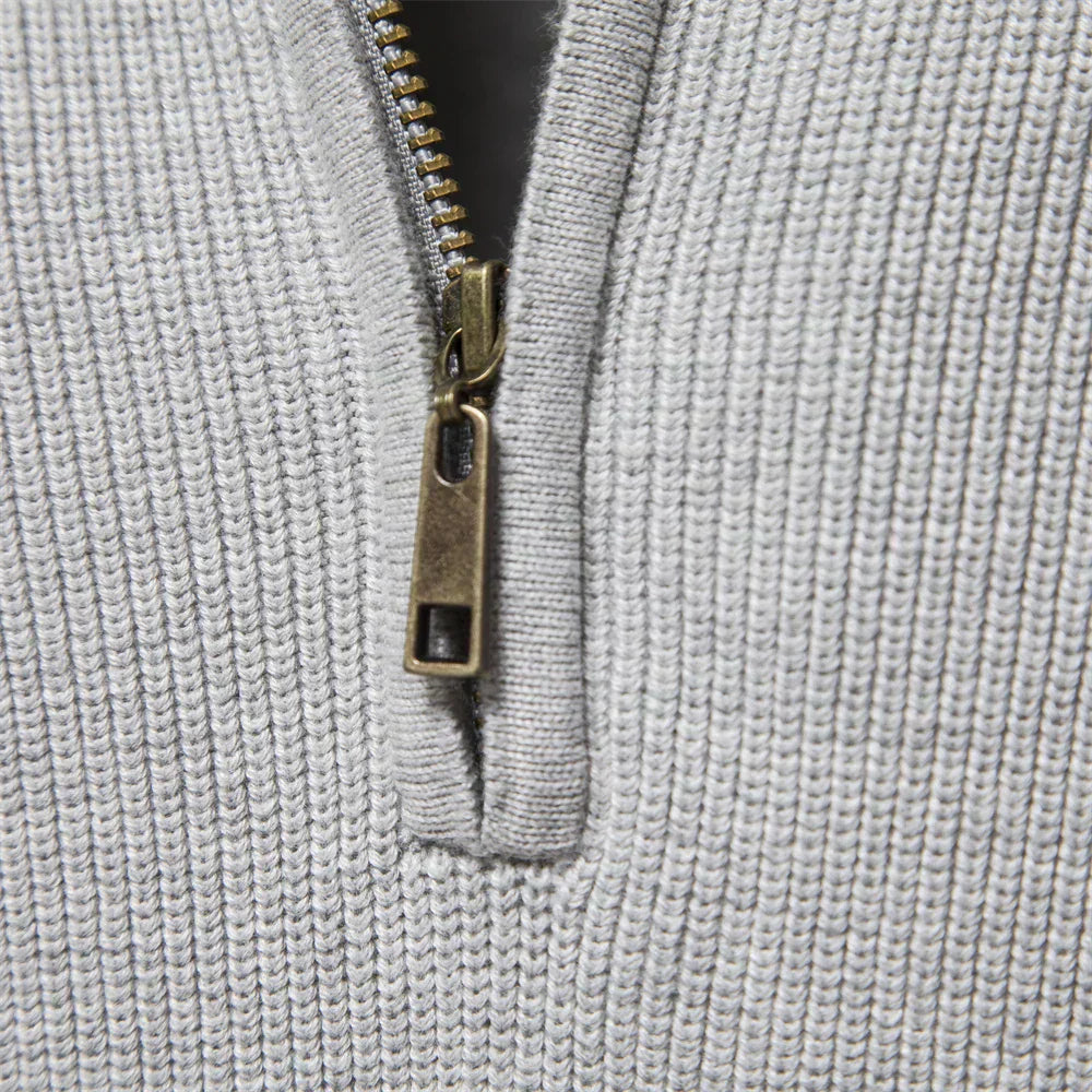 Jersey de Punto con Media Cremallera para Hombre | Ideal para Uso Diario