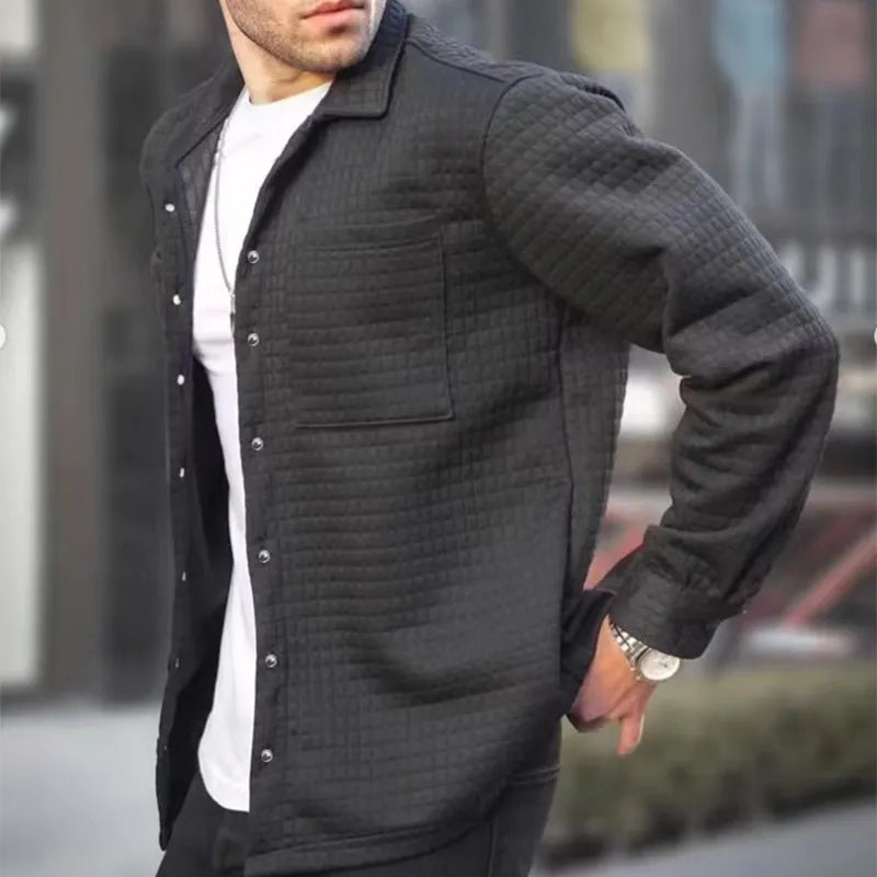 Chaqueta Para Hombre De Corte Ajustado Con Botones Frontales | Ideal Para Reuniones Y Eventos Profesionales