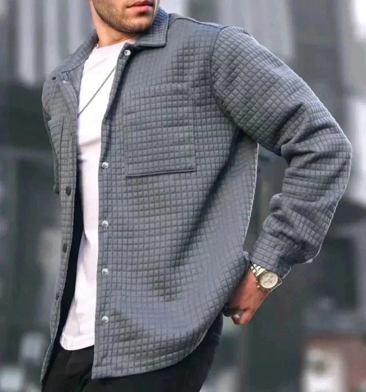 Chaqueta Para Hombre De Corte Ajustado Con Botones Frontales | Ideal Para Reuniones Y Eventos Profesionales