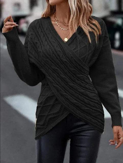 Jersey Para Mujer Con Cuello En V Y Manga Larga | Ideal Para Uso Diario E Informal