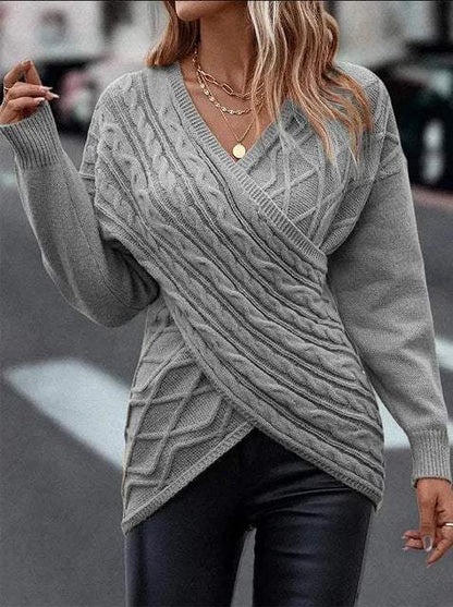 Jersey Para Mujer Con Cuello En V Y Manga Larga | Ideal Para Uso Diario E Informal