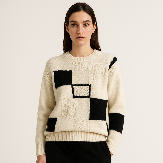 Jersey Con Motivos Geométricos Y Corte Recto Para Adultos | Ideal Para Uso Diario Informal