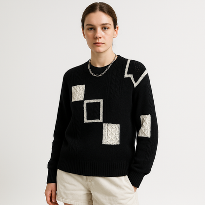 Jersey Con Motivos Geométricos Y Corte Recto Para Adultos | Ideal Para Uso Diario Informal