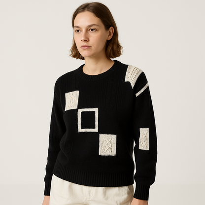 Jersey Con Motivos Geométricos Y Corte Recto Para Adultos | Ideal Para Uso Diario Informal