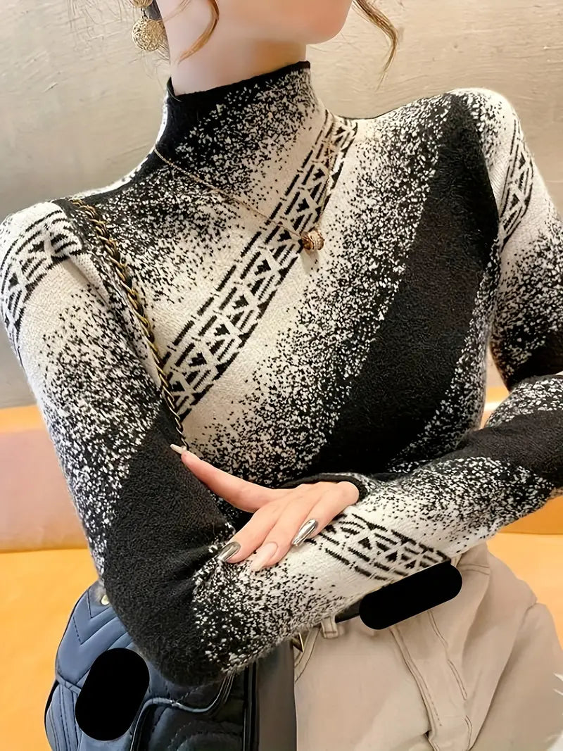 Jersey De Punto Con Diseño De Rayas Para Mujer | Ideal Para Uso Diario