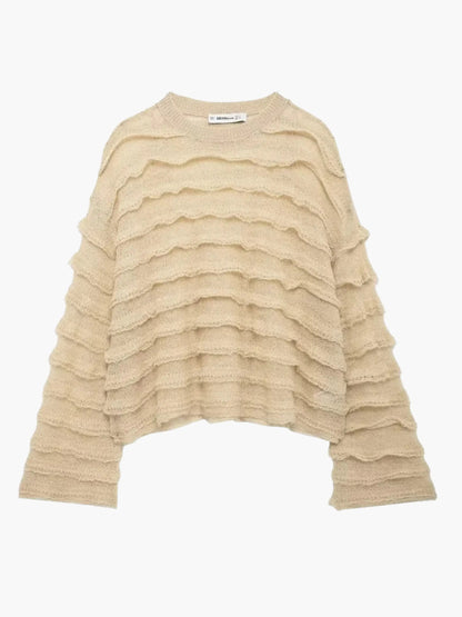 Jersey con Estructura Texturada y Corte Relajado para Mujer | Ideal para Uso Diario en Temporada Fresca