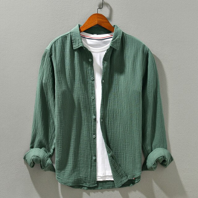 Camisa De Manga Larga Con Corte Relajado Para Hombre | Ideal Para Uso Diario Y Contextos Informales