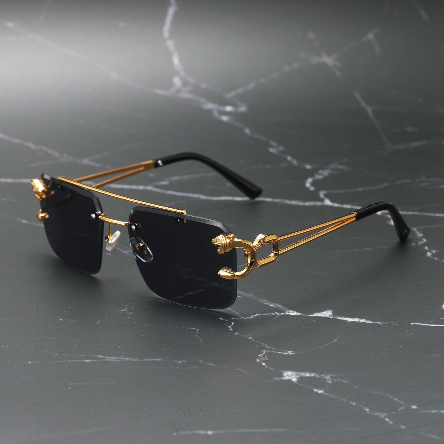 Gafas de Sol sin Montura de Inspiración Retro para Hombres | Ideal para Uso Diario