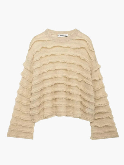Jersey con Estructura Texturada y Corte Relajado para Mujer | Ideal para Uso Diario en Temporada Fresca
