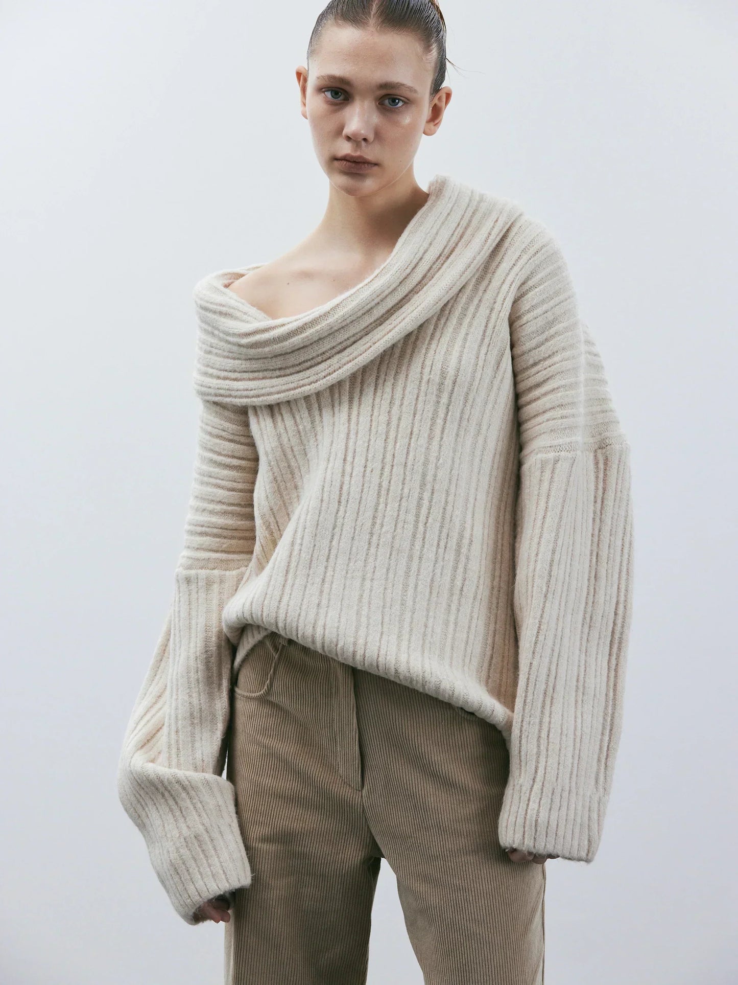 Jersey de Punto con Corte Oversize para Mujer | Ideal para Otoño e Invierno