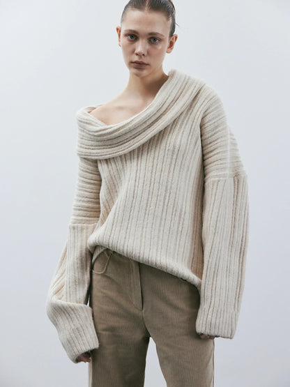 Jersey de Punto con Corte Oversize para Mujer | Ideal para Otoño e Invierno