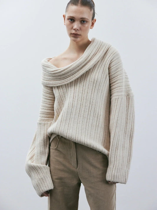 Jersey de Punto con Corte Oversize para Mujer | Ideal para Otoño e Invierno