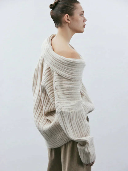 Jersey de Punto con Corte Oversize para Mujer | Ideal para Otoño e Invierno